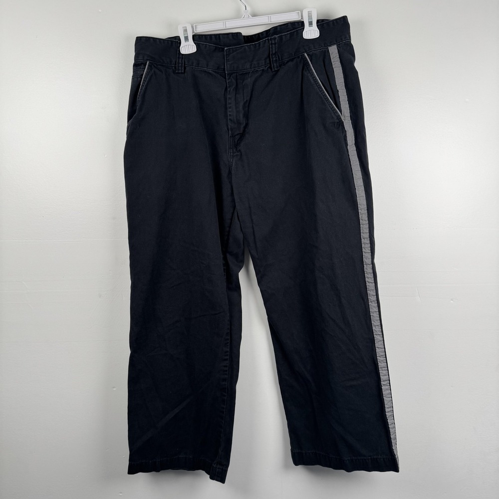 Tesla Pants Womens 18X30(37x27) Black Reflective Stripe Workwear Straight Leg